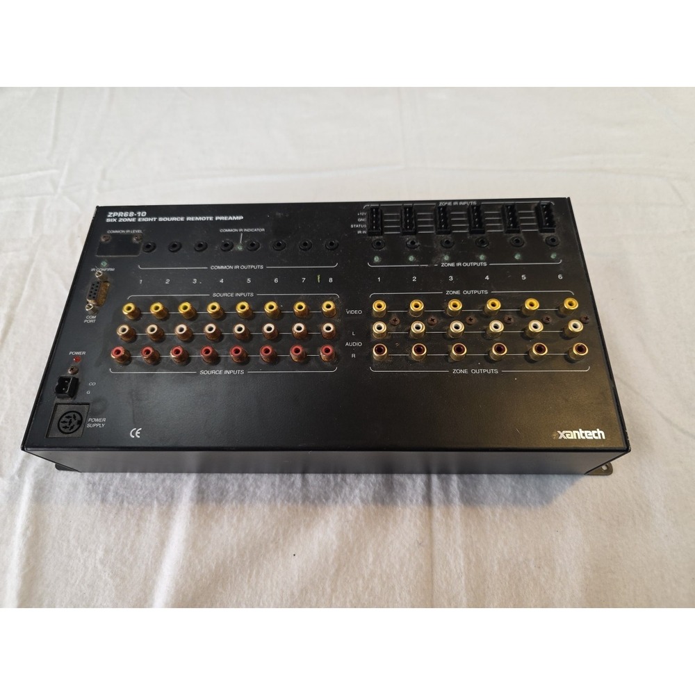 XANTECH ZPR68-10 SIX ZONE EIGHT SOURCE REMOTE PREAMP -‎ For Parts (?) / Untested